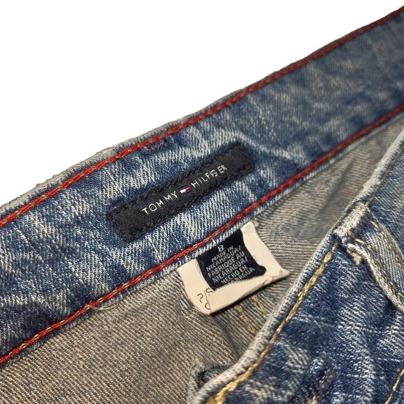 Y2K Tommy Hilfiger Light Wash Low Waist Denim Bootcut Jeans Size 8 - Picture 4 of 7